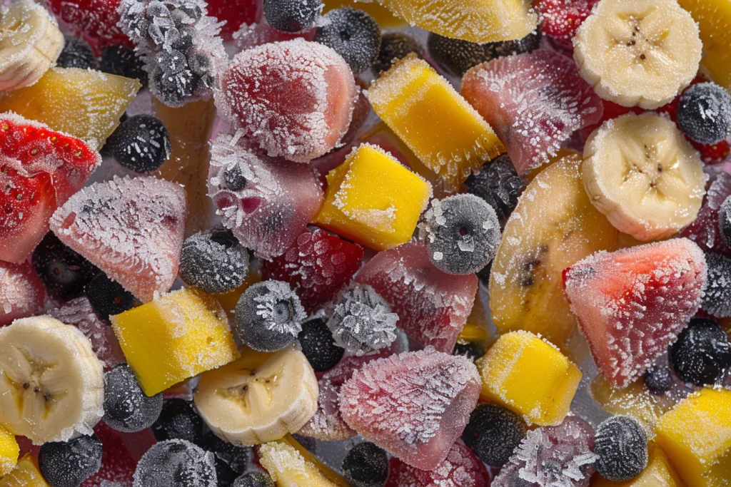 Ingredients for frozen fruit snacks