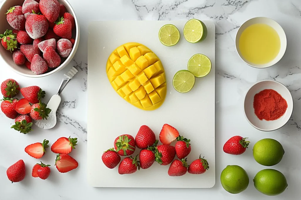 frozen fruit bar ingredients layout
