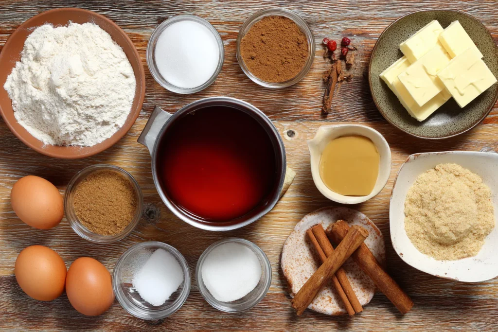 Ingredients for caramel apple cider cookies recipe