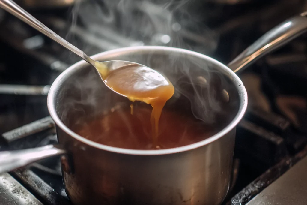 Reducing apple cider for caramel apple cider cookies