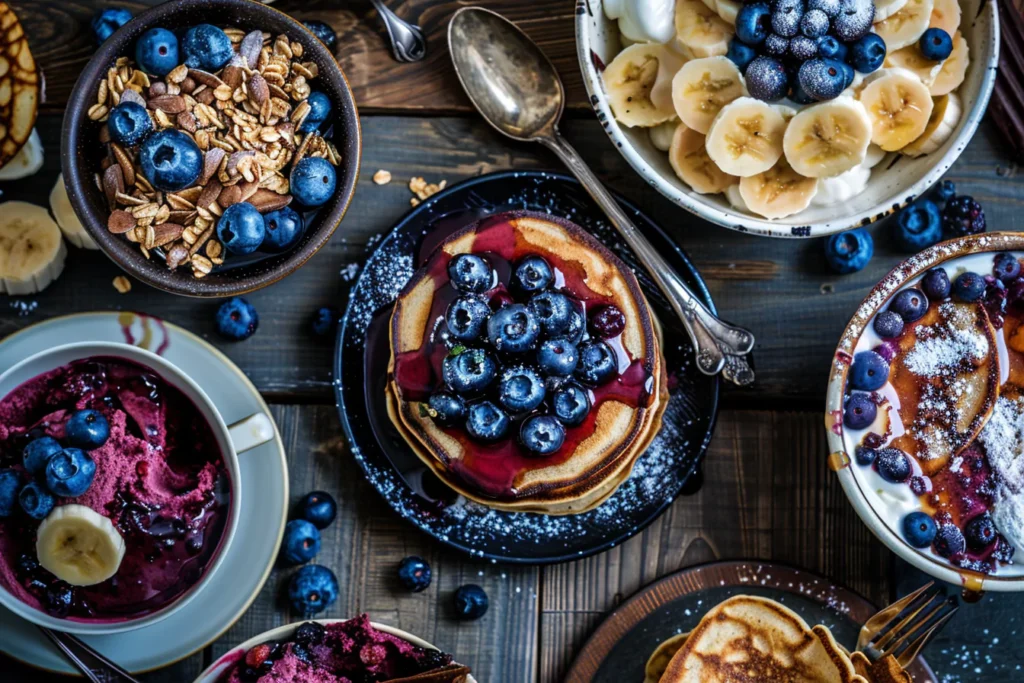 blueberry lemon syrup used on pancakes, yogurt, and desserts