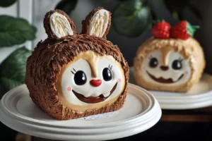 Labubu cake with fondant design