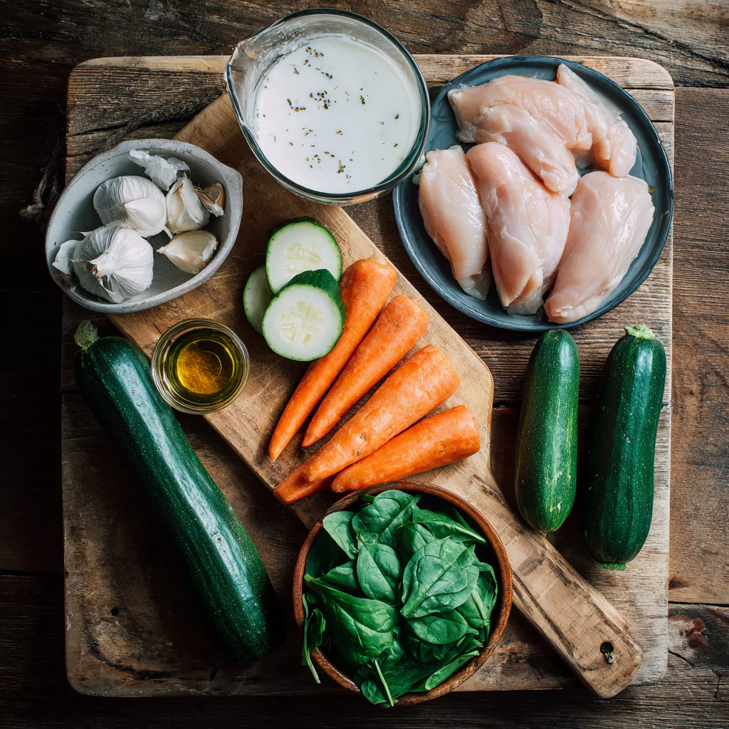 Ingredients for FODMAP friendly soup dairy free