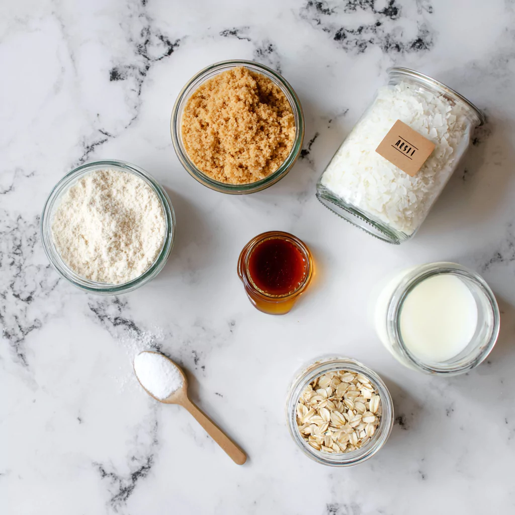 Ingredients for making low FODMAP desserts