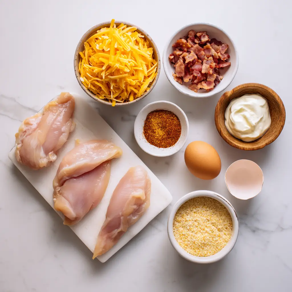 Crack Chicken Tenders ingredients displayed on a counter