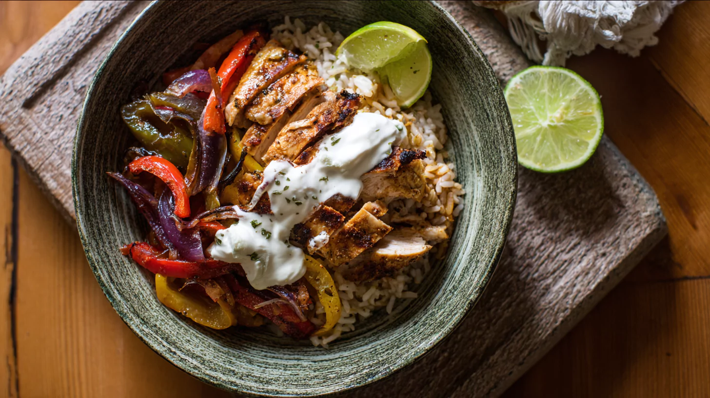 Low FODMAP chipotle bowl with grilled chicken