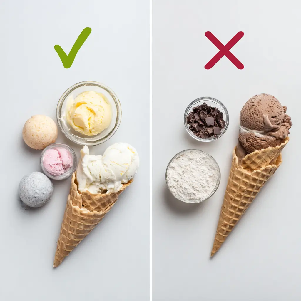 safe and unsafe ingredients for low fodmap ice cream