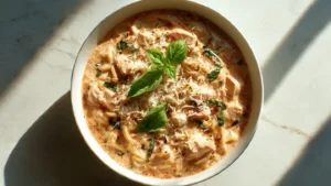 Delicious Marry Me Chicken Ramen bowl with toppings, perfect for dinner.