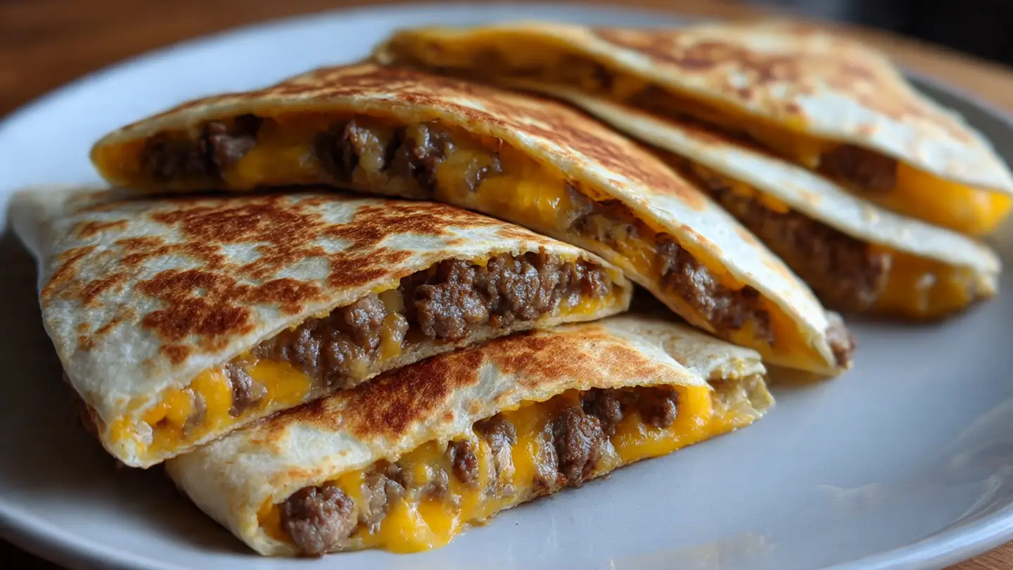 Smashburger Quesadillas served with fresh toppings and sauces