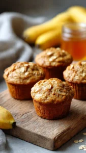 Healthy banana oatmeal muffins recipe without flour or sugar