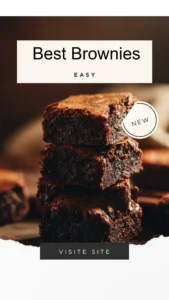 Deliciously rich brownies served on a plate