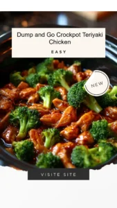 Slow-cooked teriyaki chicken served in a bowl with rice and vegetables
