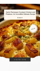 Delicious Garlic Parmesan Chicken and Potatoes in a crockpot recipe