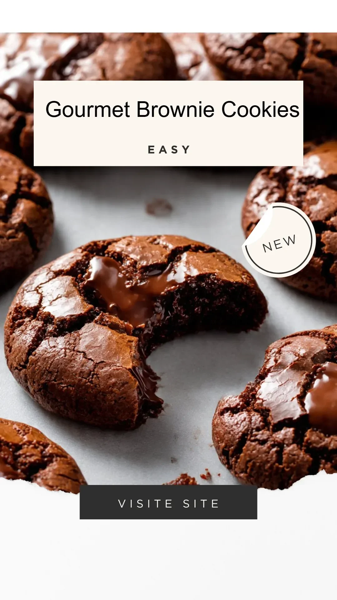 Gourmet brownie cookies on a plate, showcasing their rich chocolate texture