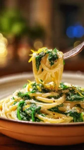 Lemon Ricotta Pasta with Spinach, a creamy and flavorful dinner dish.