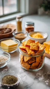 Delicious homemade Sourdough Cheez Its recipe for a cheesy snack