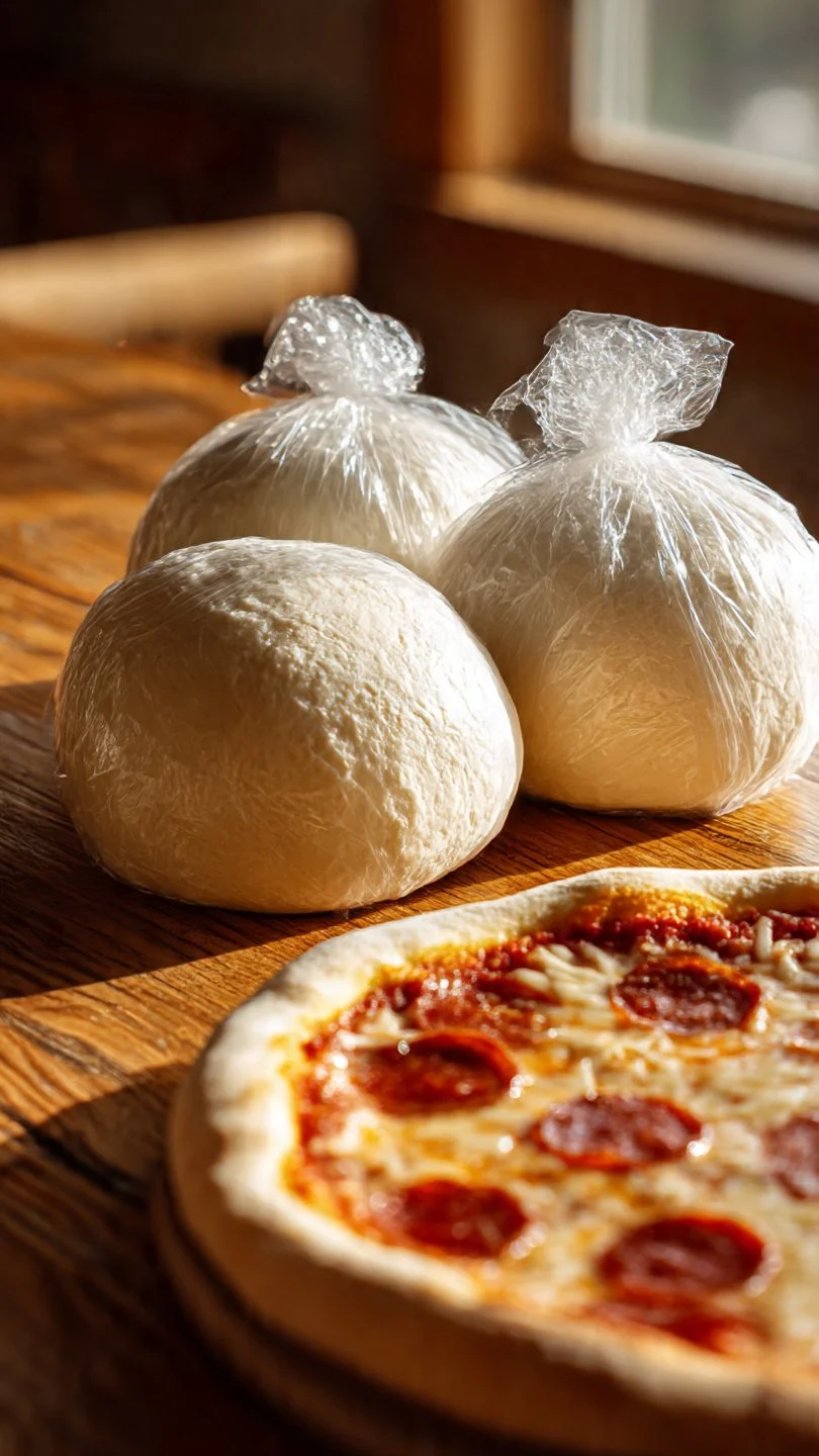 Homemade sourdough pizza made with discard pizza dough