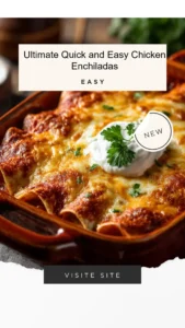 Delicious quick and easy chicken enchiladas served with toppings