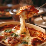 Delicious cheesy au gratin potatoes baked to perfection