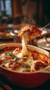 Delicious cheesy au gratin potatoes baked to perfection