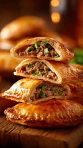 Traditional Chinese meat pies (Xian Bing) filled with savory meat and wrapped in flaky crust.