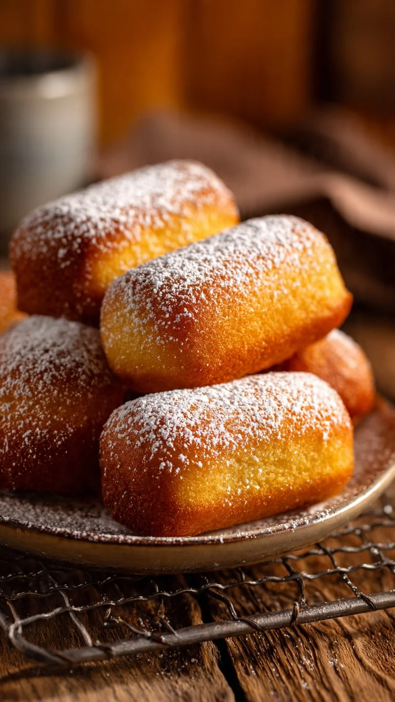 Freshly made homemade Twinkies on a plate