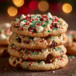 Delicious Winter Wonderland Chocolate Chip Cookies with chocolate chips and festive sprinkles