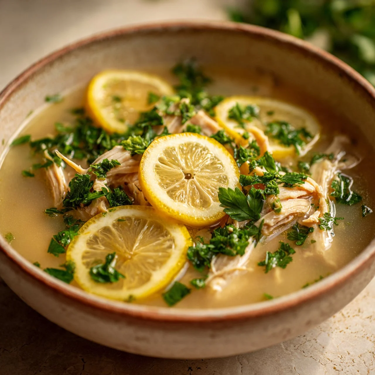 Crockpot Lemon Chicken Soup