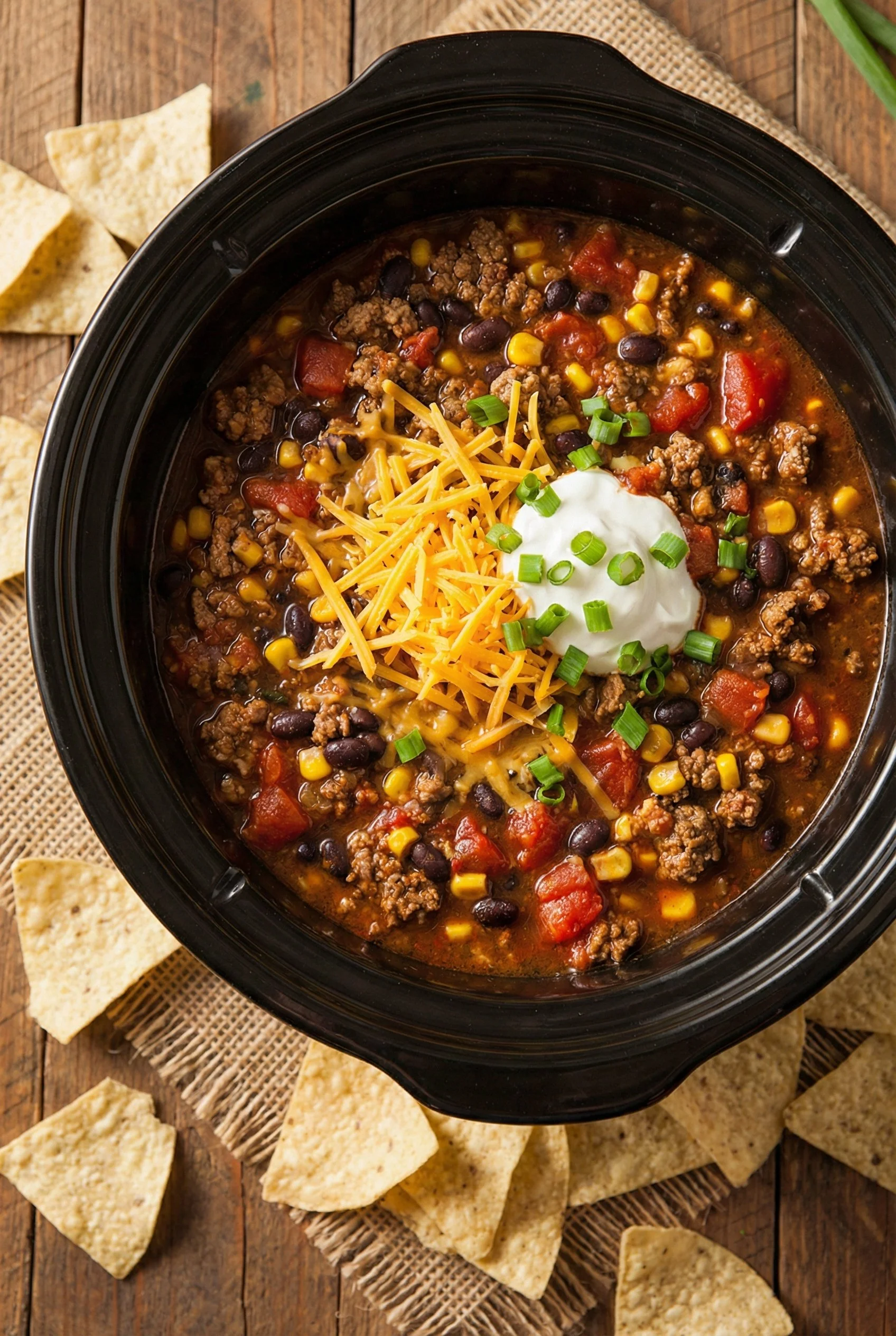 Easy Crockpot Taco Soup Recipe! {Quick Prep}