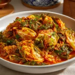 Delicious cabbage boil dish with fresh ingredients and spices.