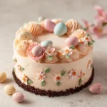 Dreamy Butter Cream Easter Cake with decorative icing and pastel colors