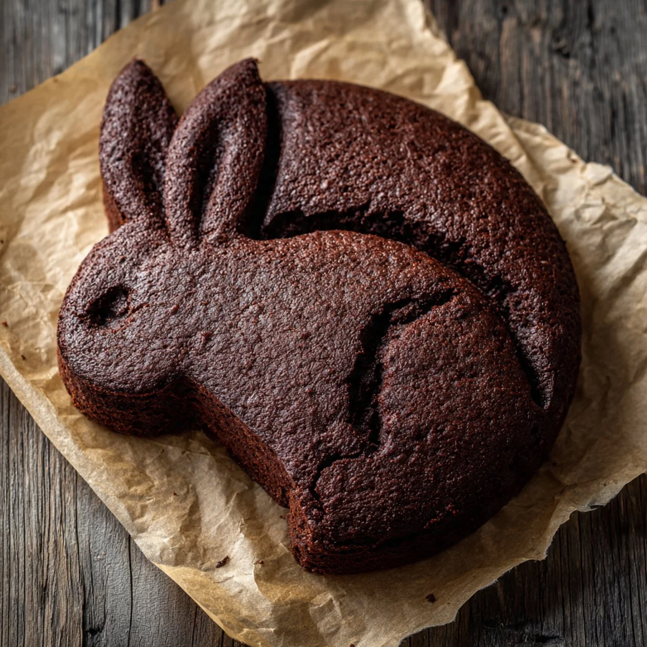 Birthday bunny rabbit cake decorated with pastel colors and cute features