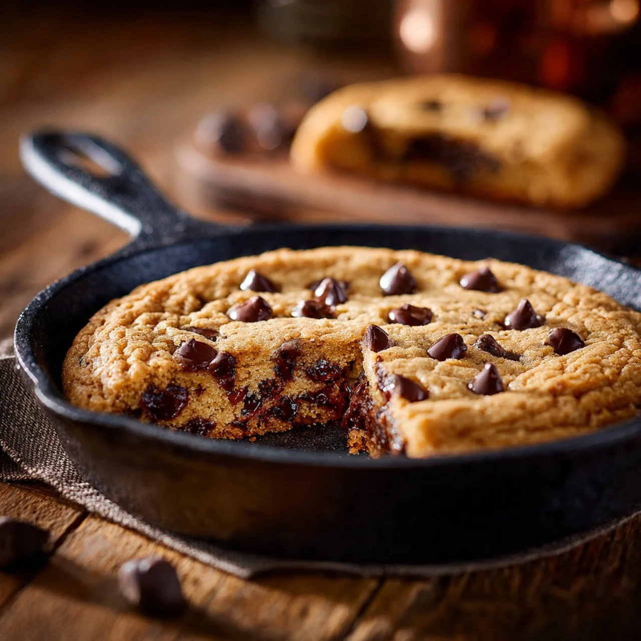 30-Minute Cottage Cheese Cookie Skillet with fresh ingredients and baked goodness