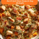 Quick dinner recipes for busy weeknights with ingredients and easy steps.