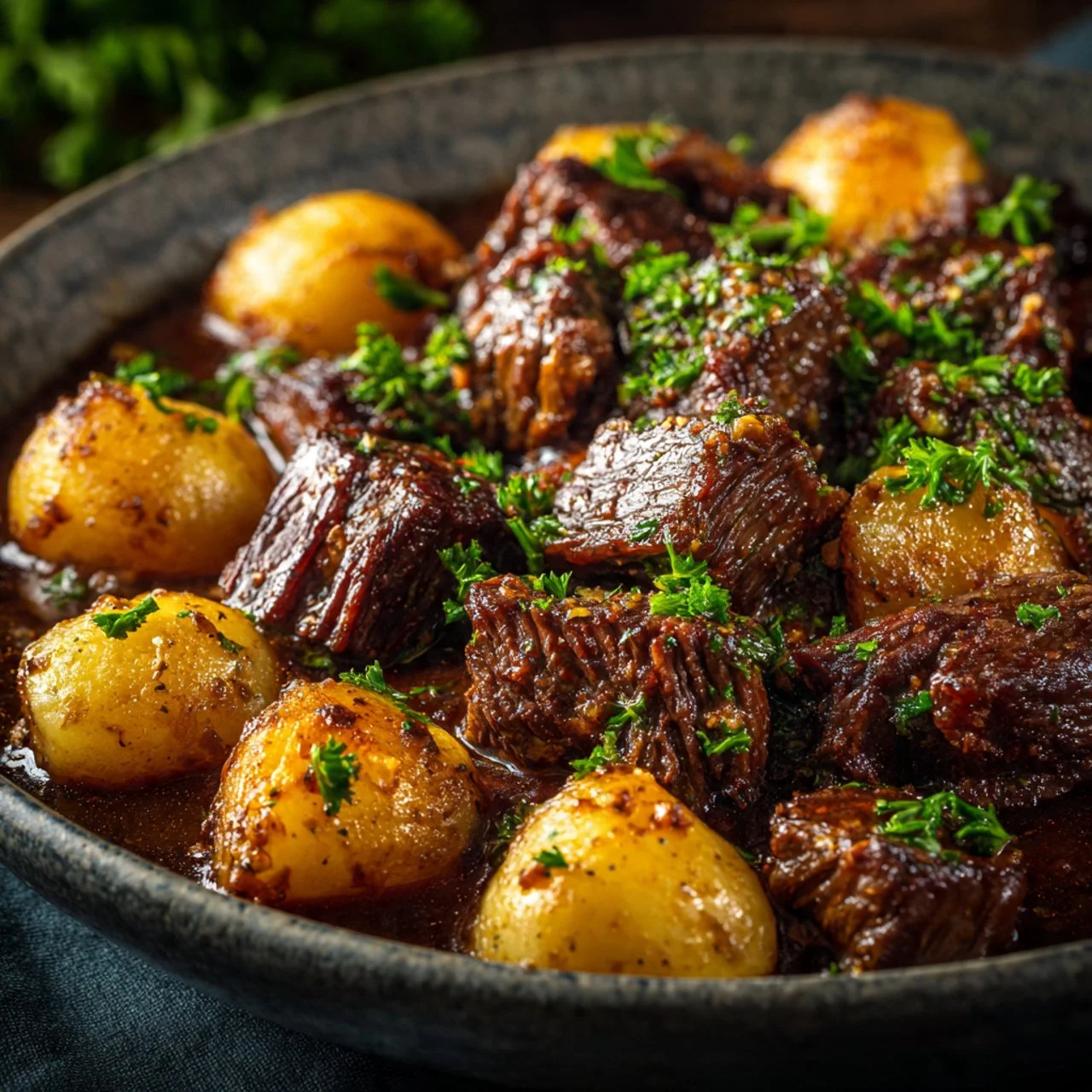 Slow Cooker Garlic Butter Beef