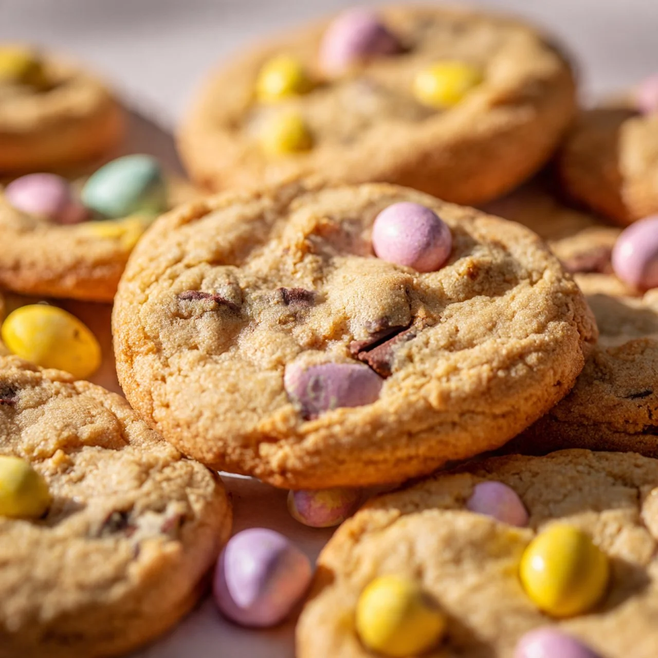 Delicious Chocolate Chip Cadbury Egg Cookies fresh from the oven