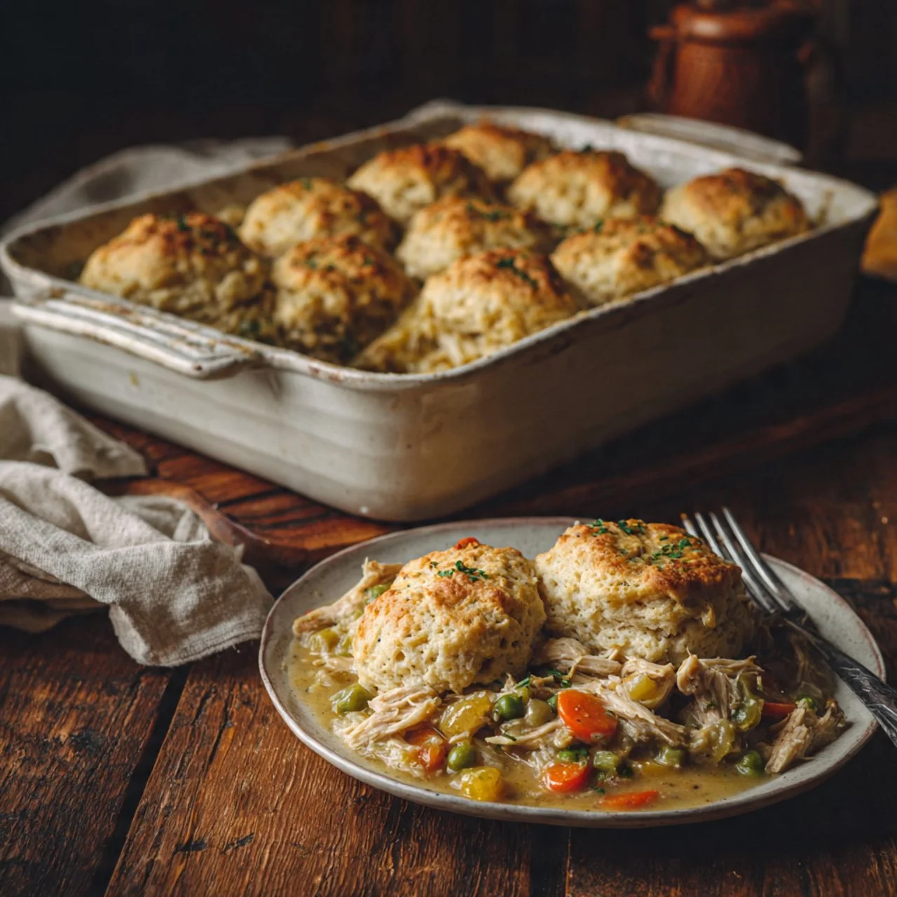 Delicious chicken casserole baked with veggies and cheese, perfect for hearty meals
