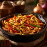 Delicious crockpot chicken fajitas served with fresh toppings