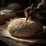 Sourdough bread topped with oats and wheat stalks for a wholesome taste