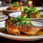 Tender Slow Cooker Chicken Breast served with herbs and spices