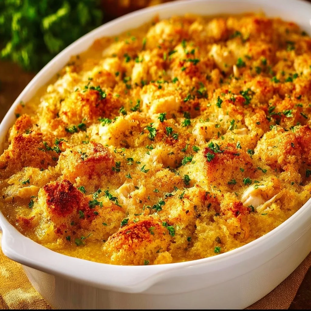 Chicken and Stuffing Casserole
