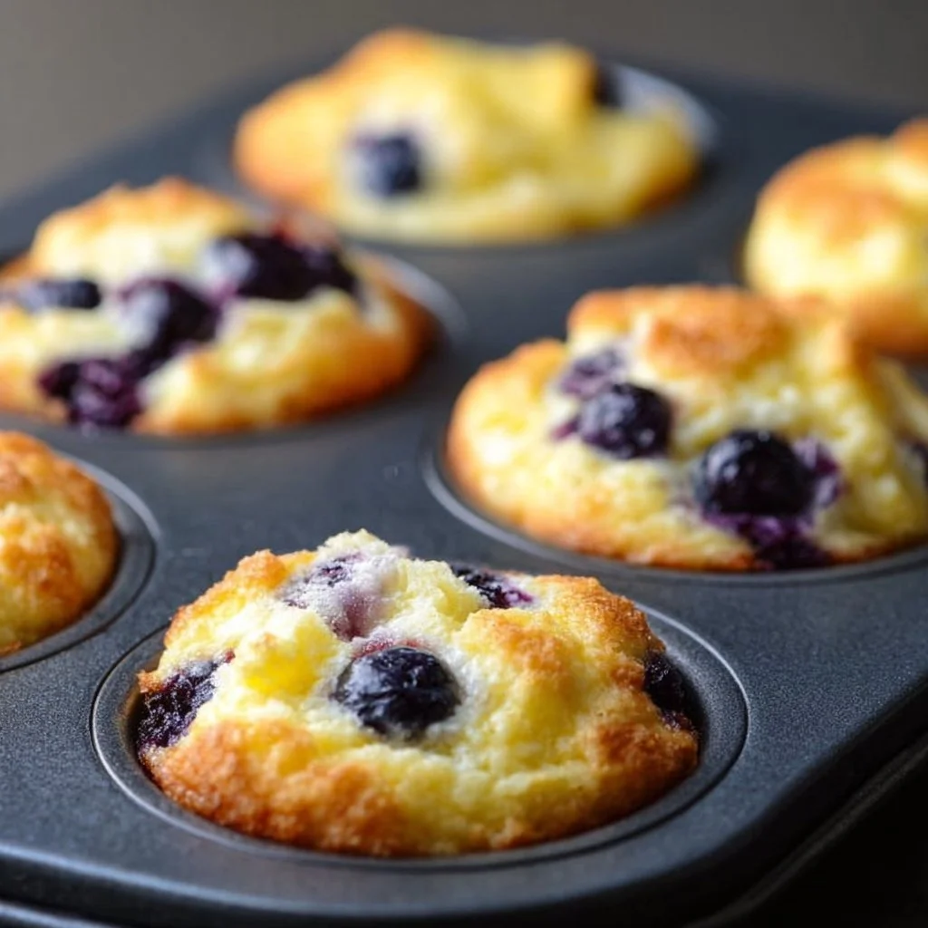 Blueberry and Lemon Zest Cottage Cheese Bites on a plate garnished with lemon zest