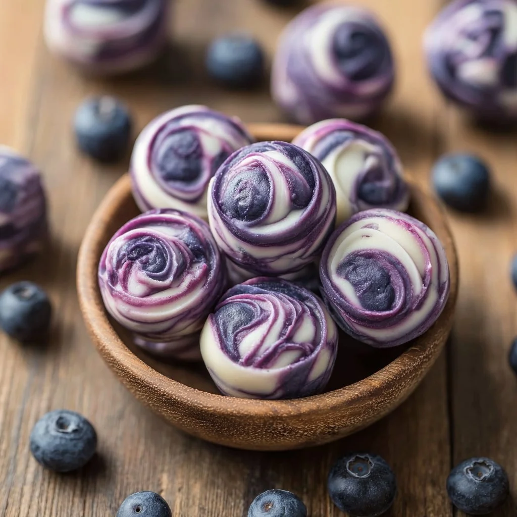 Blueberry Greek yogurt bites for a healthy snack