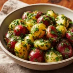 Classic French-Style Potato Salad with fresh herbs and smooth dressing