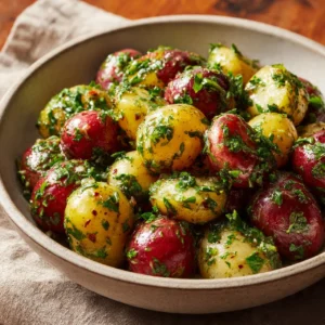 Classic French-Style Potato Salad with fresh herbs and smooth dressing