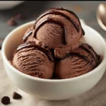 Creamy chocolate ice cream made with cottage cheese