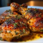 Tender Crockpot Chicken Leg Quarters cooked to perfection in a slow cooker