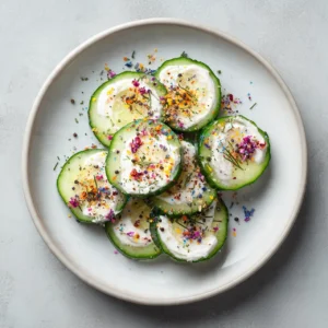 Delicious cucumber cream cheese bites on a platter, perfect for appetizers.