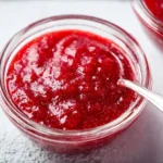 Homemade easy strawberry cake filling made with fresh strawberries and sugar.