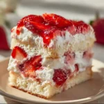 Delicious slice of Heaven on Earth Cake with layers of sweetness and cream.